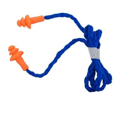 satın al Naylon PVC Kordonlu Güvenlik Yeniden Kullanılabilir Silikon Köpük Kulak Tıkaçları 31.5 X 12.5mm Çevrimiçi üretim