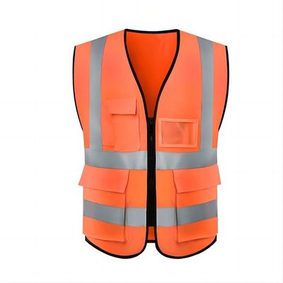 satın al Cepli Endüstriyel Hızlı Kuru Yansıtıcı Güvenlik Yeleği Polyester İnşaat Güvenlik Yeleği Çevrimiçi üretim