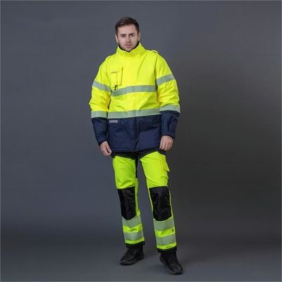 satın al Endüstri Çalışanları İçin Suya Dayanıklı 220 ila 260gsm Yüksek Görünürlük Güvenliği İş Kıyafetleri Çevrimiçi üretim