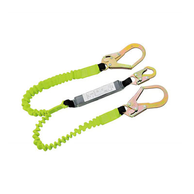 İyi bir fiyat. 1380mm-1800mm Ayarlanabilir Uzunluğa ve Çift Ayaklı Enerji Emiciye sahip 50mm Ağır Hizmet Tipi Dokuma Şok Emici Düşmeyi Durduran Lanyard çevrimiçi