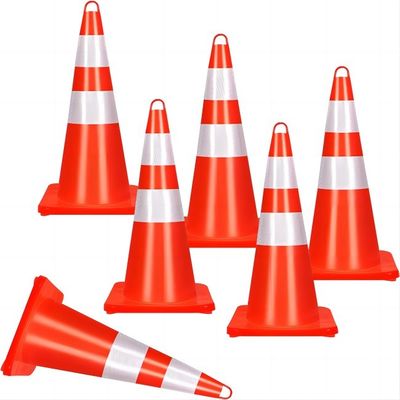 İyi bir fiyat. Turuncu Şeritli Premium PVC Otopark Yansıtıcı Trafik Güvenliği Konileri çevrimiçi